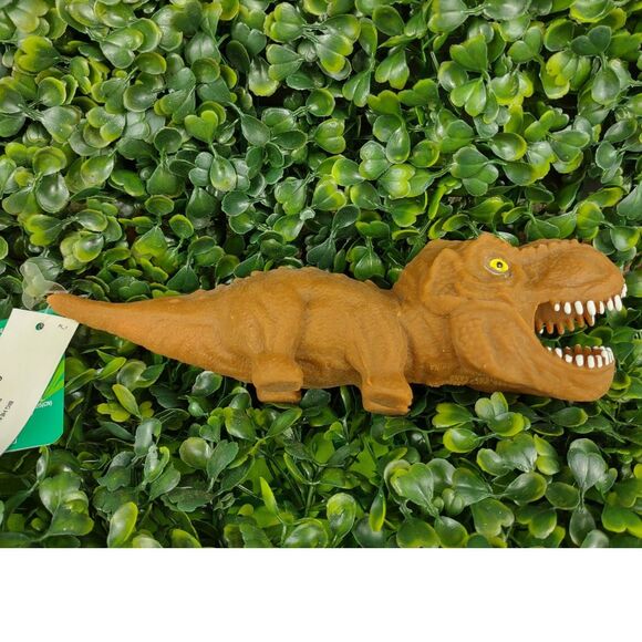 Tyrannosaurus Rex Dinosaur Squishy Toy Figure Squeezable T-Rex Dino Sand Brown - Picture 5 of 15